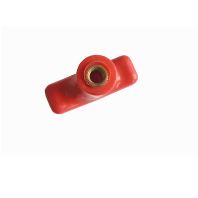 Khóa hoạt động dây cáp kết thúc phụ kiện Đỏ T-Handle với đồng Threaded Inserts
