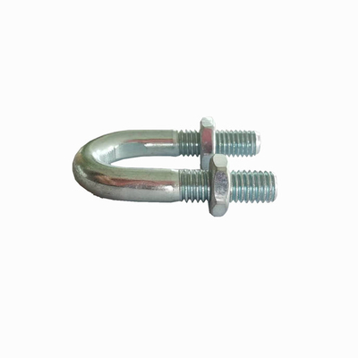 Đường dây cáp kết thúc phụ kiện ống kích thước kẽm bọc vòng u-bolt với hạt hex