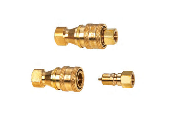 Khớp nối nhanh bằng đồng thau màu vàng cho hệ thống đường ống nước
