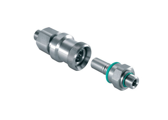 Viton ngành công nghiệp đường sắt BSPP 0,25 '' Flat Face Coupler, Stainless Steel Coupling