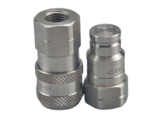 Bộ nối nhanh mặt phẳng thủy lực 0,5 '' ISO16028 NPT