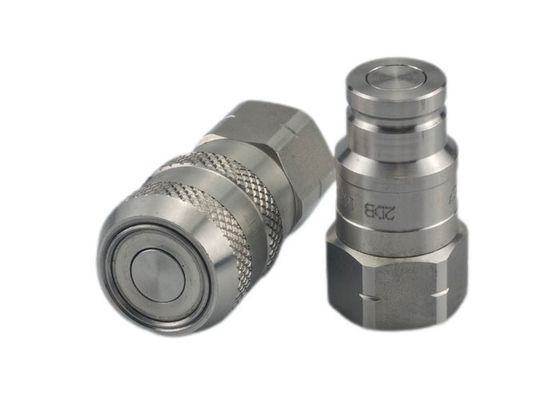Bộ nối nhanh mặt phẳng thủy lực 0,5 '' ISO16028 NPT