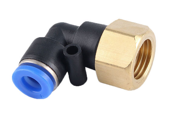 PLF Series Push Connect Air Fittings 90 độ ống khí đốt nam khuỷu tay 1/4" NPT Thread