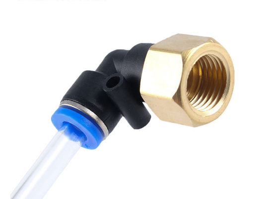 PLF Series Push Connect Air Fittings 90 độ ống khí đốt nam khuỷu tay 1/4" NPT Thread