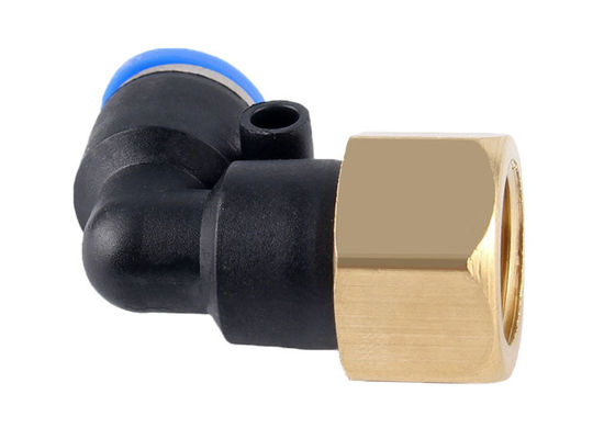 PLF Series Push Connect Air Fittings 90 độ ống khí đốt nam khuỷu tay 1/4" NPT Thread