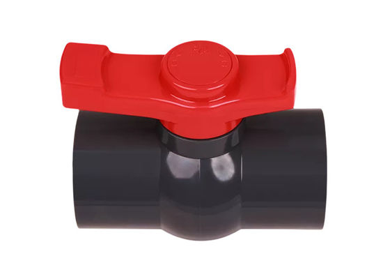 UPVC Compact Square Butterfly Ball Valve Phần với tay cầm 4 inch