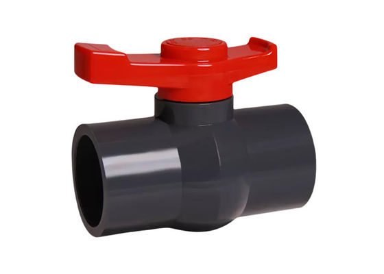 UPVC Compact Square Butterfly Ball Valve Phần với tay cầm 4 inch
