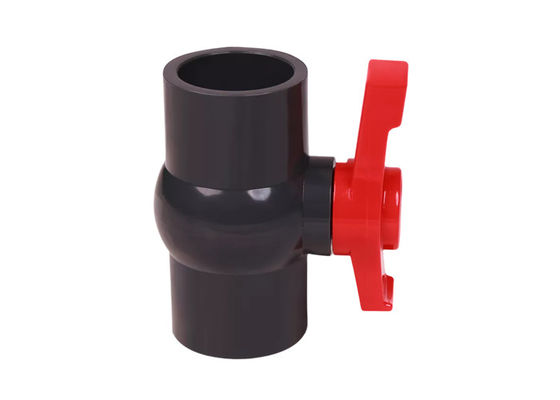 UPVC Compact Square Butterfly Ball Valve Phần với tay cầm 4 inch