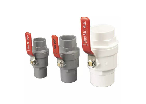1/2 "-4" ABS Chrome chèn PVC hai mảnh van quả bóng thép không gỉ tay cầm