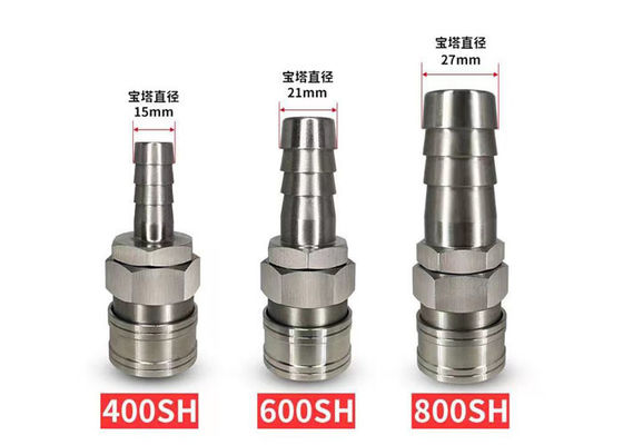 SS304 Giao nối thoát nhanh khí nén đơn 1.5Mpa Cấu trúc đơn giản