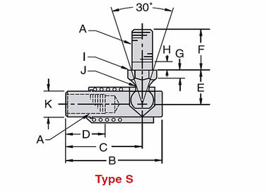 S Series Stainless Steel Rod End Ball Joint nhanh chóng ngắt kết nối với Spring / Spring Clip