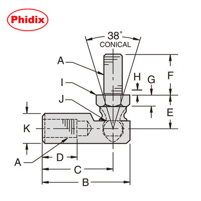 R-G Series Heavy-Duty Ball Joints. Zinc-plated, chống ăn mòn Thiết kế kim loại-kim loại cho ô tô, công nghiệp & máy móc (OEM / Aftermarket)