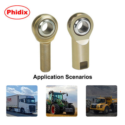 EM-T/EF-T Series 2 phần PTFE-Lined Rod Ends - Thiết kế tự bôi trơn với Electroless Nickel Plating để giảm mài mòn và bảo trì hiệu quả chi phí