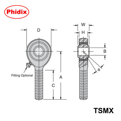 Các đầu thanh TSMX / TSFX Series Heavy-Duty: Thiết kế kim loại 3 mảnh chính xác để điều khiển chuyển động tải trọng cao