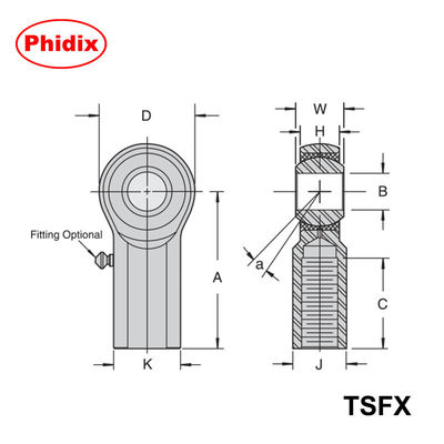 Các đầu thanh TSMX / TSFX Series Heavy-Duty: Thiết kế kim loại 3 mảnh chính xác để điều khiển chuyển động tải trọng cao