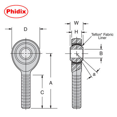 SSHM-T Series Stainless Steel Heavy-Duty Rod End cho kiểm soát chuyển động chính xác cao trong môi trường ăn mòn / phòng sạch