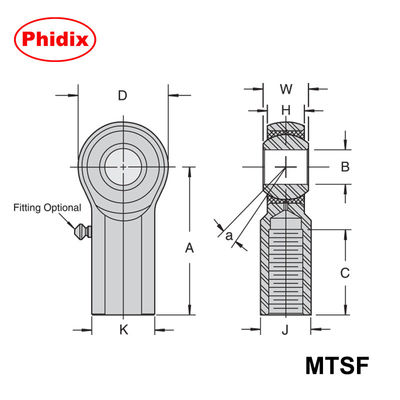 MTSM/MTSF Series Metal-to-Metal Rod Ends.