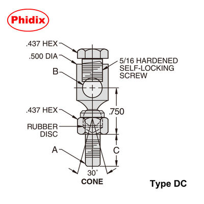Các sản phẩm kết nối Rotary Swivel Joint Connector Type DC / DH Control Swivel