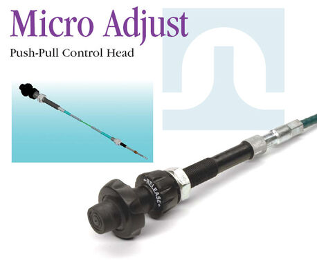 Cáp điều khiển cơ khí màu đen có khớp nối bi, hoàn hảo cho máy móc xây dựng và nông nghiệp