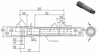 Phụng cáp cao độ chính xác kết thúc MD Threaded Conduit Cap With 11/16 UNF Thread