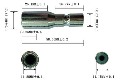 Long Service Life Cáp kết thúc phụ kiện tùy chỉnh ống dẫn Cap LD Grooved