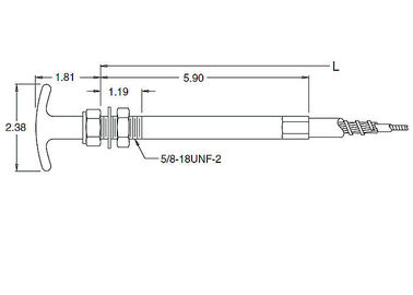 Trình điều khiển khóa xoắn đầu dây cáp kết thúc phụ kiện đẩy kéo điều khiển tay cầm 100lb tải trọng tối đa